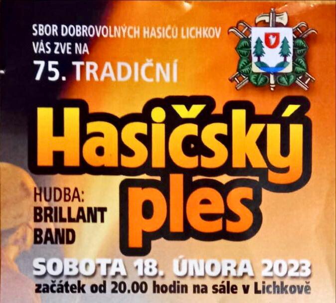 Pozvánka na 75. Hasičský ples